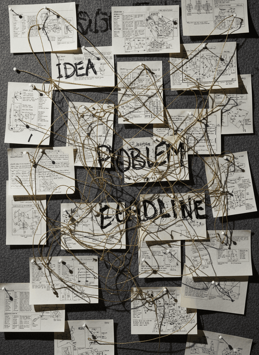 Pinboard of failure — chaotic vehicle logistics workflow